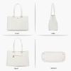 imageLOVEVOOK Laptop Tote Bag for Women 156 Inch Waterproof Leather Computer Bags Business Office Work Briefcase BlackWhite