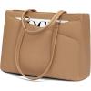 imageLOVEVOOK Laptop Tote Bag for Women 156 Inch Waterproof Leather Computer Bags Business Office Work Briefcase BlackApricot