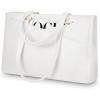 imageLOVEVOOK Laptop Tote Bag for Women 156 Inch Waterproof Leather Computer Bags Business Office Work Briefcase BlackWhite