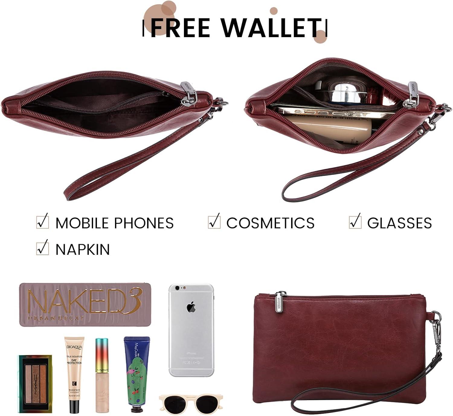 imageLOVEVOOK Laptop Bag for Women 156 inch Laptop Tote Bag Vintage Work Bags for Women Computer Bag Office Briefcase HandbagWine Red
