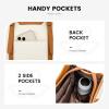 imageLOVEVOOK 156inch Canvas Laptop Tote with Clutch for Women  Lightweight Large Capacity for Work Travel SchoolBeige
