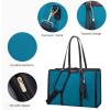 imageLOVEVOOK 156inch Canvas Laptop Tote with Clutch for Women  Lightweight Large Capacity for Work Travel SchoolBlackblue