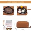 imageLOVEVOOK 156inch Canvas Laptop Tote with Clutch for Women  Lightweight Large Capacity for Work Travel SchoolBrown  Leather