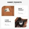 imageLOVEVOOK 156inch Canvas Laptop Tote with Clutch for Women  Lightweight Large Capacity for Work Travel SchoolBrown  Leather