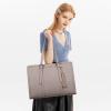 imageLOVEVOOK 156inch Canvas Laptop Tote with Clutch for Women  Lightweight Large Capacity for Work Travel SchoolCinnamon