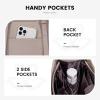imageLOVEVOOK 156inch Canvas Laptop Tote with Clutch for Women  Lightweight Large Capacity for Work Travel SchoolCinnamon