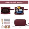 imageLOVEVOOK 156inch Canvas Laptop Tote with Clutch for Women  Lightweight Large Capacity for Work Travel SchoolClaret