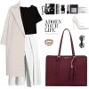 imageLOVEVOOK 156inch Canvas Laptop Tote with Clutch for Women  Lightweight Large Capacity for Work Travel SchoolClaret