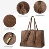 imageLOVEVOOK 156inch Canvas Laptop Tote with Clutch for Women  Lightweight Large Capacity for Work Travel SchoolLight Maroon Embossed