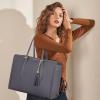 imageLOVEVOOK 156inch Canvas Laptop Tote with Clutch for Women  Lightweight Large Capacity for Work Travel SchoolMidnight Grey