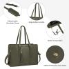 imageLOVEVOOK 156inch Canvas Laptop Tote with Clutch for Women  Lightweight Large Capacity for Work Travel SchoolOlive Green