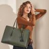 imageLOVEVOOK 156inch Canvas Laptop Tote with Clutch for Women  Lightweight Large Capacity for Work Travel SchoolOlive Green