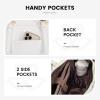 imageLOVEVOOK 156inch Canvas Laptop Tote with Clutch for Women  Lightweight Large Capacity for Work Travel SchoolWhite
