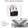 imageLOVEVOOK Laptop Backpack for Women 156 Inch Work Business Backpacks Purse With Large Capacity Waterproof Nurse Bag College Bookbag for School Waterproof Casual Daypack for TravelBeigeblack