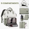 imageLOVEVOOK Laptop Backpack for Women 156 Inch Work Business Backpacks Purse With Large Capacity Waterproof Nurse Bag College Bookbag for School Waterproof Casual Daypack for TravelBeigelight Green