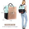 imageLOVEVOOK Laptop Backpack for Women 156 Inch Work Business Backpacks Purse With Large Capacity Waterproof Nurse Bag College Bookbag for School Waterproof Casual Daypack for TravelMint Greenblack