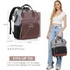 imageLOVEVOOK Laptop Backpack for Women 156 Inch Work Business Backpacks Purse With Large Capacity Waterproof Nurse Bag College Bookbag for School Waterproof Casual Daypack for TravelBlackgreybrown