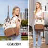 imageLOVEVOOK Laptop Backpack for Women 156 Inch Work Business Backpacks Purse With Large Capacity Waterproof Nurse Bag College Bookbag for School Waterproof Casual Daypack for TravelBeigebrown