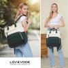 imageLOVEVOOK Laptop Backpack for Women 156 Inch Work Business Backpacks Purse With Large Capacity Waterproof Nurse Bag College Bookbag for School Waterproof Casual Daypack for TravelWhitegreenblack