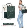 imageLOVEVOOK Laptop Backpack for Women 156 Inch Work Business Backpacks Purse With Large Capacity Waterproof Nurse Bag College Bookbag for School Waterproof Casual Daypack for TravelWhitegreenblack
