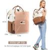 imageLOVEVOOK Laptop Backpack for Women 156 Inch Work Business Backpacks Purse With Large Capacity Waterproof Nurse Bag College Bookbag for School Waterproof Casual Daypack for TravelBeigebrown