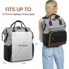 imageLOVEVOOK Laptop Backpack for Women 156 Inch Work Business Backpacks Purse With Large Capacity Waterproof Nurse Bag College Bookbag for School Waterproof Casual Daypack for TravelBlackgreybrown