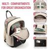 imageLOVEVOOK Laptop Backpack for Women Men 156 Inch Laptop Bag with USB Port Fashion Waterproof Backpacks Teacher Nurse Stylish Travel Bags Vintage Daypacks Bookbag for College School WorkBlack  Beige