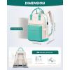 imageLOVEVOOK Laptop Backpack for Women Men 156 Inch Laptop Bag with USB Port Fashion Waterproof Backpacks Teacher Nurse Stylish Travel Bags Vintage Daypacks Bookbag for College School WorkLight Green  Beige