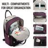imageLOVEVOOK Laptop Backpack for Women Men 156 Inch Laptop Bag with USB Port Fashion Waterproof Backpacks Teacher Nurse Stylish Travel Bags Vintage Daypacks Bookbag for College School WorkBlack  Dark Purple