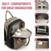 imageLOVEVOOK Laptop Backpack for Women Men 156 Inch Laptop Bag with USB Port Fashion Waterproof Backpacks Teacher Nurse Stylish Travel Bags Vintage Daypacks Bookbag for College School WorkKhaki  Black