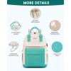 imageLOVEVOOK Laptop Backpack for Women Men 156 Inch Laptop Bag with USB Port Fashion Waterproof Backpacks Teacher Nurse Stylish Travel Bags Vintage Daypacks Bookbag for College School WorkLight Green  Beige