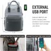 imageLOVEVOOK Laptop Backpack for Women Men 156 Inch Laptop Bag with USB Port Fashion Waterproof Backpacks Teacher Nurse Stylish Travel Bags Vintage Daypacks Bookbag for College School WorkDark Grey  Light Grey