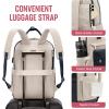 imageLOVEVOOK Laptop Backpack for Women Men 156 Inch Laptop Bag with USB Port Fashion Waterproof Backpacks Teacher Nurse Stylish Travel Bags Vintage Daypacks Bookbag for College School WorkNavy  Dark Apricot
