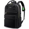 imageLOVEVOOK Laptop Backpack for Women Men 156 Inch Laptop Bag with USB Port Fashion Waterproof Backpacks Teacher Nurse Stylish Travel Bags Vintage Daypacks Bookbag for College School WorkBlack