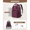 imageLOVEVOOK Laptop Backpack for Women Men 156 Inch Laptop Bag with USB Port Fashion Waterproof Backpacks Teacher Nurse Stylish Travel Bags Vintage Daypacks Bookbag for College School WorkWine Red
