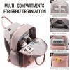 imageLOVEVOOK Laptop Backpack for Women Men 156 Inch Laptop Bag with USB Port Fashion Waterproof Backpacks Teacher Nurse Stylish Travel Bags Vintage Daypacks Bookbag for College School WorkPink  Grey