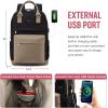 imageLOVEVOOK Laptop Backpack for Women Men 156 Inch Laptop Bag with USB Port Fashion Waterproof Backpacks Teacher Nurse Stylish Travel Bags Vintage Daypacks Bookbag for College School WorkKhaki  Black