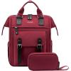 imageLOVEVOOK Laptop Backpack for Women Teacher Bag Work Backpack Purse Laptop Computer Back Pack Business Travel Backpack Nursing College School Bookbag 156 Inch BlackBeigeBrownWine Redblack
