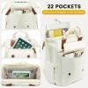 imageLOVEVOOK Laptop Backpack for Women Teacher Bag Work Backpack Purse Laptop Computer Back Pack Business Travel Backpack Nursing College School Bookbag 156 Inch BlackBeigeBrownBeigebrown