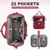 imageLOVEVOOK Laptop Backpack for Women Teacher Bag Work Backpack Purse Laptop Computer Back Pack Business Travel Backpack Nursing College School Bookbag 156 Inch BlackBeigeBrownWine Redblack