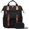 imageLOVEVOOK Laptop Backpack for Women Teacher Bag Work Backpack Purse Laptop Computer Back Pack Business Travel Backpack Nursing College School Bookbag 156 Inch BlackBeigeBrown1 Blackbrown