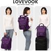 imageLOVEVOOK Laptop Backpack for Women Teacher Bag Work Backpack Purse Laptop Computer Back Pack Business Travel Backpack Nursing College School Bookbag 156 Inch BlackBeigeBrownDark Purpleblack