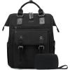imageLOVEVOOK Laptop Backpack for Women Teacher Bag Work Backpack Purse Laptop Computer Back Pack Business Travel Backpack Nursing College School Bookbag 156 Inch BlackBeigeBrown1 Blackblack