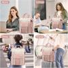 imageLOVEVOOK Laptop Backpack for Women Teacher Bag Work Backpack Purse Laptop Computer Back Pack Business Travel Backpack Nursing College School Bookbag 156 Inch BlackBeigeBrownPinkbeigebeige