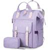 imageLOVEVOOK Laptop Backpack for Women Teacher Bag Work Backpack Purse Laptop Computer Back Pack Business Travel Backpack Nursing College School Bookbag 156 Inch BlackBeigeBrownPurplepurple