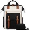 imageLOVEVOOK Laptop Backpack for Women Teacher Bag Work Backpack Purse Laptop Computer Back Pack Business Travel Backpack Nursing College School Bookbag 156 Inch BlackBeigeBrownBlackbeigebrown