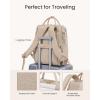 imageLOVEVOOK Laptop Backpack for Women with Giant Tumbler Holder Pocket 156 inch Travel Work Backpack Purse for Nurse Teacher Waterproof School Bag College Bookbag Cute Casual Daypack for GirlsKhaki Beige