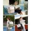 imageLOVEVOOK Laptop Backpack for Women with Giant Tumbler Holder Pocket 156 inch Travel Work Backpack Purse for Nurse Teacher Waterproof School Bag College Bookbag Cute Casual Daypack for GirlsBean Green Beige