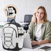 imageLOVEVOOK Laptop Backpack for Women with Pouch Pocket for Large Capacity Cup156 Inch Work Computer Laptop Bag College Teacher Backpack PurseLightweight Travel Hiking Overnight BagWhiteBean GreenWhite  Black