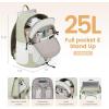 imageLOVEVOOK Laptop Backpack for Women with Pouch Pocket for Large Capacity Cup156 Inch Work Computer Laptop Bag College Teacher Backpack PurseLightweight Travel Hiking Overnight BagWhiteBean GreenWhite  Bean Green